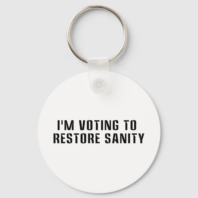 Porte-clés Voter Pour Restaurer La Taille Du Sticker Sanity B (Recto)