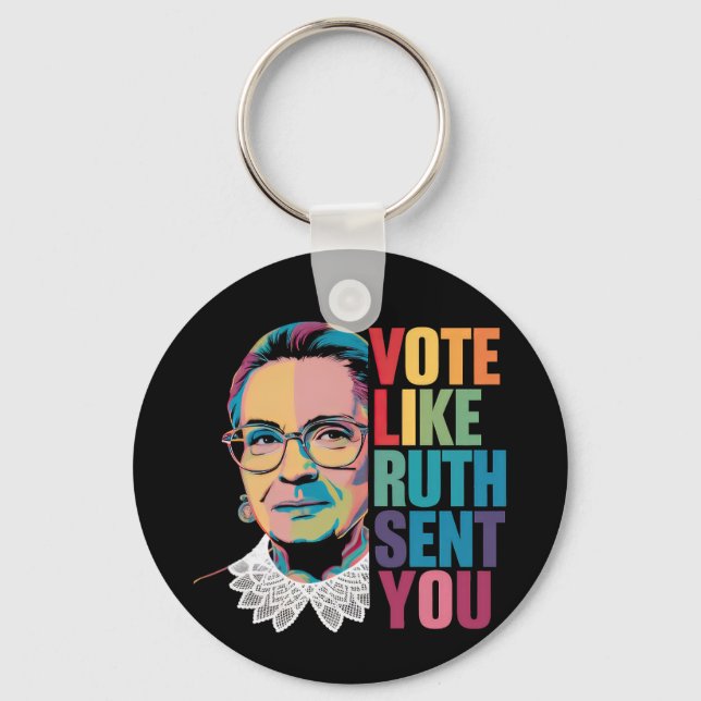 Porte-clés Votez Comme Ruth Vous A Envoyé (Recto)