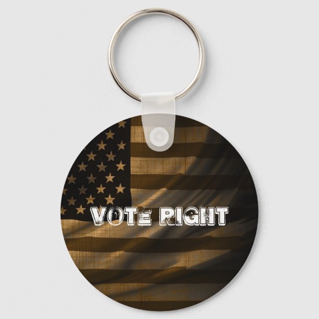 Porte-clés Votez droite (Recto)