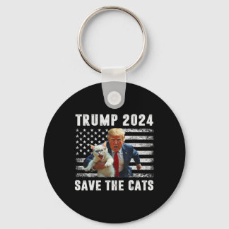 Porte-clés Votez Trump 2025 Drôle Sauvez Les Chats 
