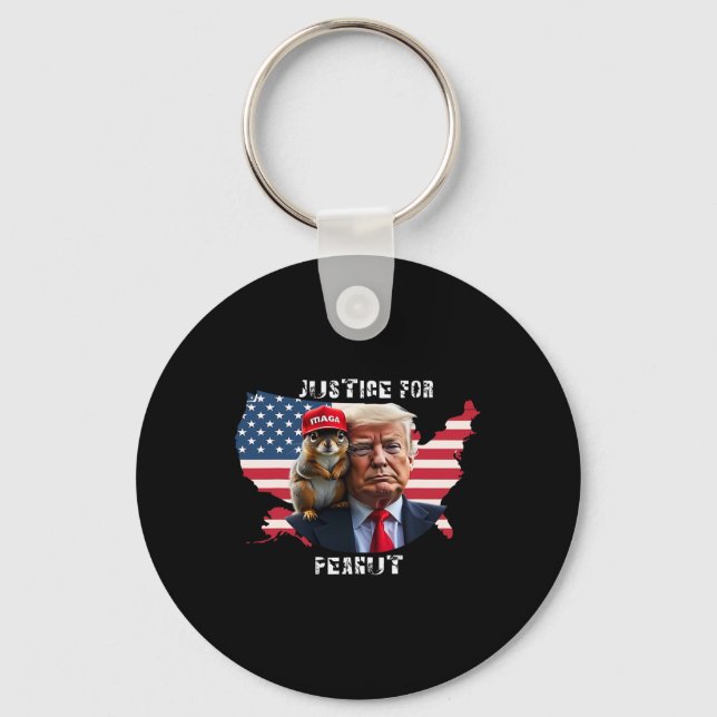 Porte-clés Votez Trump pour Peanut l'écureuil  (Recto)