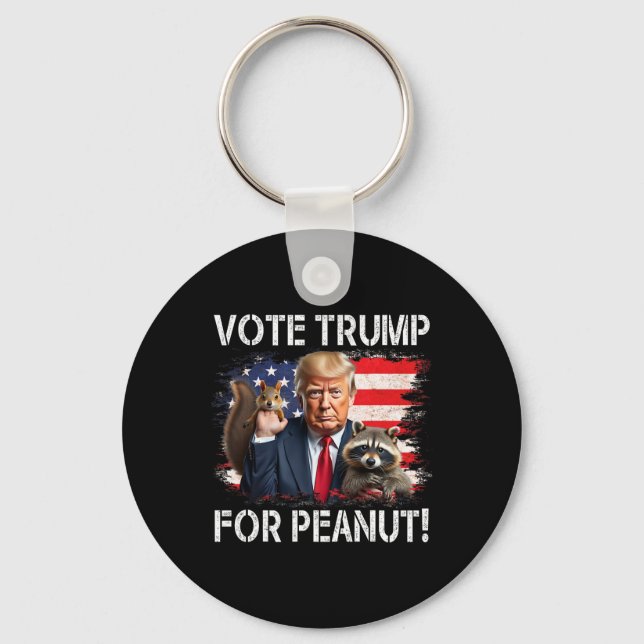 Porte-clés Votez Trump pour Peanut l'écureuil 4  (Recto)
