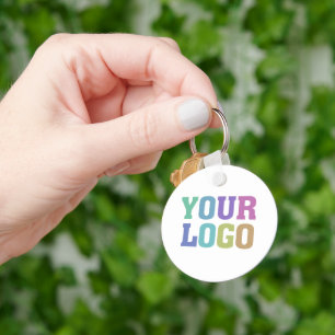 Porte-clés Votre code QR de logo personnalisé pour entreprise