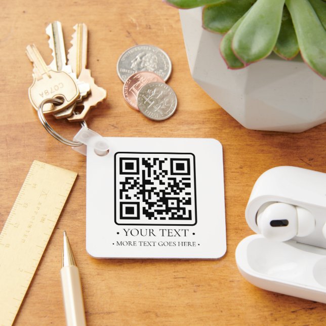 Porte-clés Votre code QR d'entreprise (Bureau)