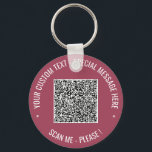 Porte-clés Votre code QR Info Porte - clé Texte et couleurs p<br><div class="desc">Choisissez Couleurs et Police - Votre code QR spécial Info et texte personnalisé Cadeau moderne personnalisé - Ajouter votre code QR - Image ou logo - photo / Texte - Nom ou autre information / message - Redimensionner et déplacer ou ajouter des éléments - Image / Texte avec outil de...</div>