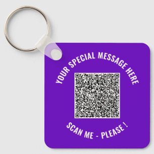 Porte-clés Votre exemple de code QR personnalisé et de porte-