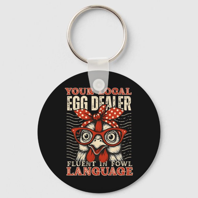 Porte-clés Votre fournisseur d'œufs local fluent en langage a (Recto)