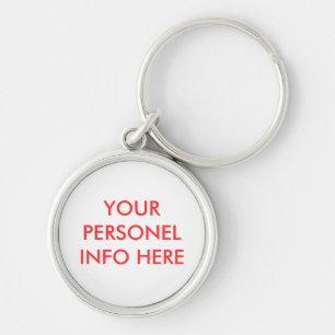 PORTE-CLÉS VOTRE INFORMATION PERSONNELLE ICI