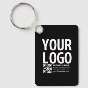 Porte-clés Votre logo avec code QR et texte modifiables