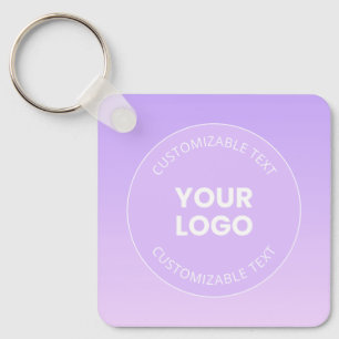 Porte-clés Votre logo   Dégradé ombré lavande subtil
