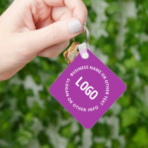 Porte-clés Votre logo et votre texte personnalisable   Violet