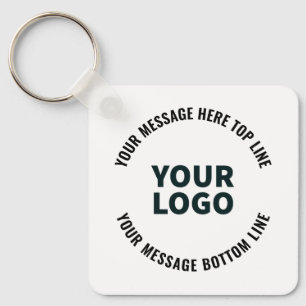 Porte-clés Votre logo ou image Texte éditable gras