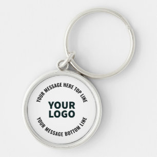 Porte-clés Votre logo ou image Texte éditable gras
