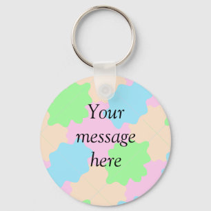 Porte-clés Votre message ici ajouter du texte nom boho coloré