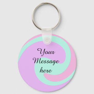 Porte-clés Votre message ici ajoutez le nom du texte monogram