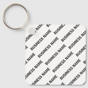 Porte-clés Votre modèle de nom d'entreprise Noir & Blanc