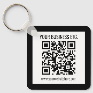 Porte-clés Votre nom d'entreprise et code QR modifiable