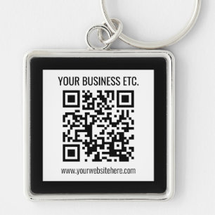 Porte-clés Votre nom d'entreprise et code QR modifiable