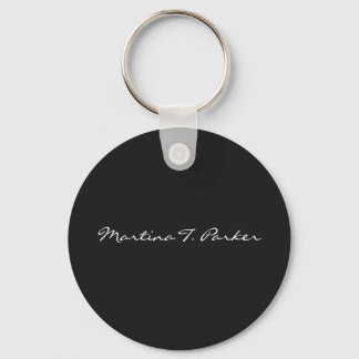 Porte-clés Votre nom Élégant Script Personne unique Feminine
