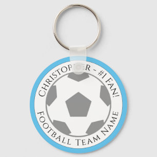 Porte-clés Votre nom et le nom de l'équipe de football