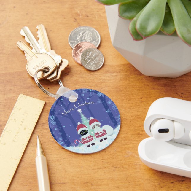 Porte-clés [Votre nom]'s Poiluna Christmas Metal Circle (Bureau)