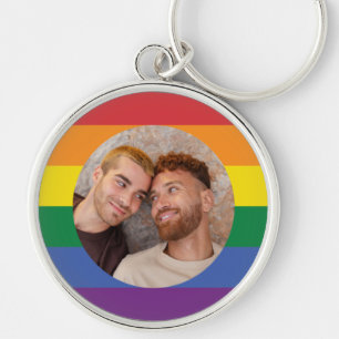 Porte-clés Votre photo Drapeau Arc-en-Ciel