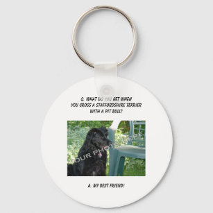 Porte-clés Votre Photo ! Meilleur Ami Staffordshire Terrier M