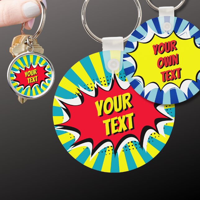 Porte-clés Votre Porte - clé de style comique de texte person (Créateur téléchargé)