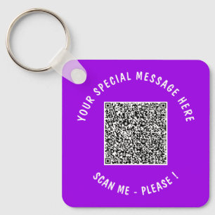 Porte-clés Votre Porte - clé de texte personnalisé de code QR