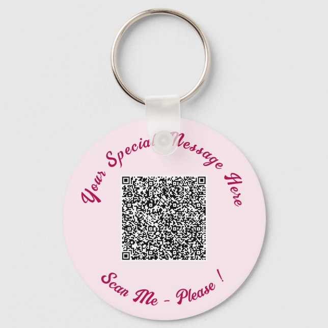 Porte-clés Votre QR Code Info Porte - clé Texte spécial et co (Recto)