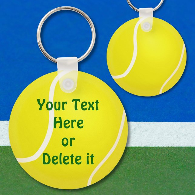 Porte-clés VOTRE TEXTE Porte - clés DE Tennis BON MARCHÉ MOIN (Tennis trinkets. Cheap tennis gifts and gifts for tennis players. Tennis goodies. Tennis Keychains.)