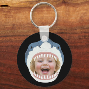 Porte-clés Votre visage dans la gueule de requin Drôle