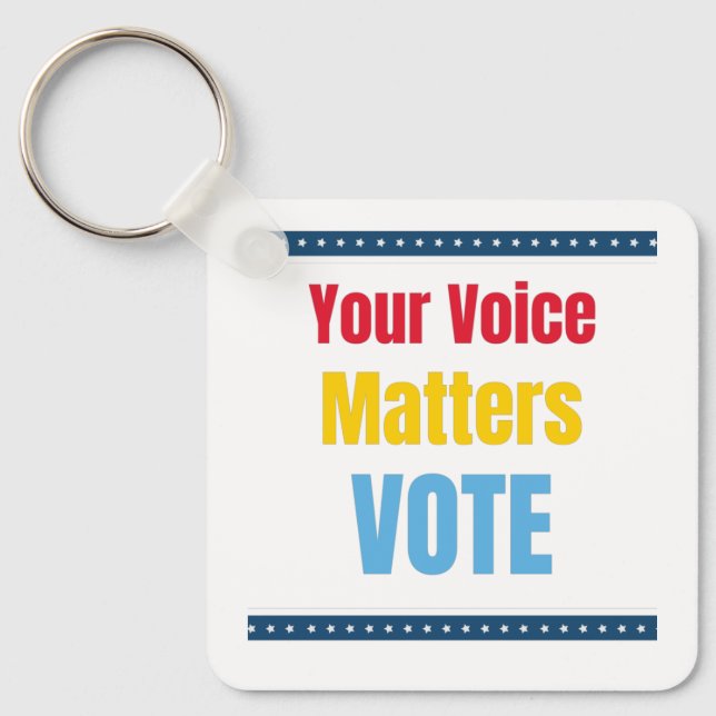 Porte-clés Votre voix compte - Vote (Recto)