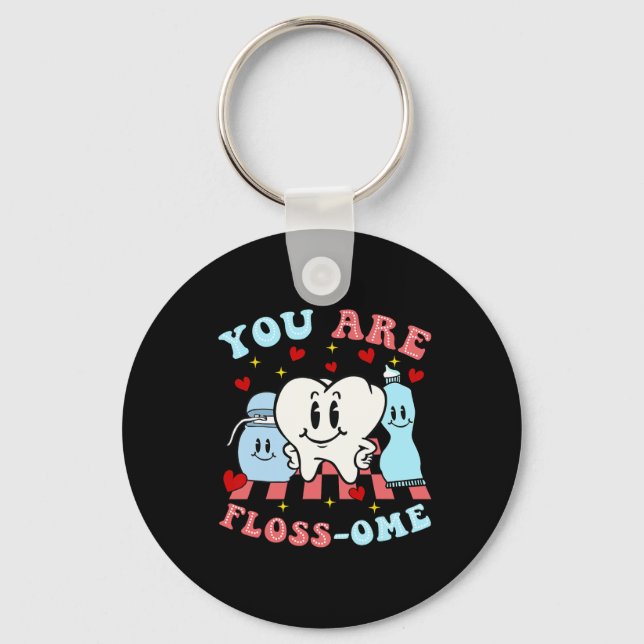 Porte-clés Vous avez de mignonnes dents Floss-omes (Recto)