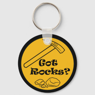 Porte-clés Vous avez des rochers ? Bouton Rockhound