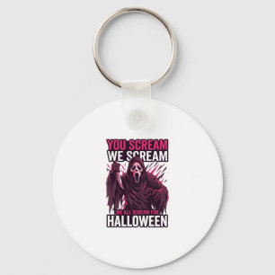 Porte-clés Vous criez Nous Halloween Ghostface Couteau Sangla