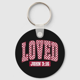 Porte-clés Vous êtes aimé Jean 3_16 Car Dieu a tant aimé le m