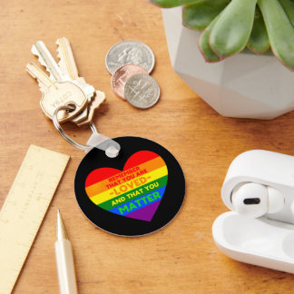 Porte-clés Vous êtes aimé Vous avez de l'importance (coeur du