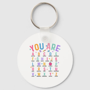 Porte-clés Vous êtes des lettres Alphabet Apprendre Abcs Insp