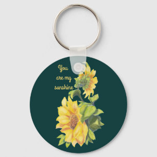 Porte-clés Vous êtes ma citation florale Sunshine Sunflower