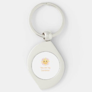 Porte-clés vous êtes mon soleil jaune orange rayons de soleil
