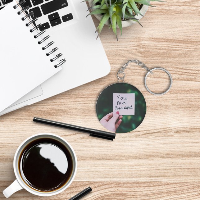 Porte-clés Vous êtes un beau porte - clé texte (You are beautiful text keychain)