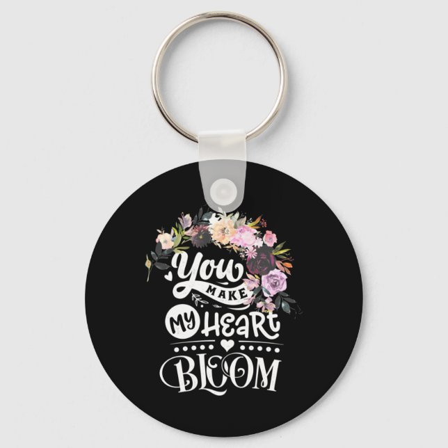 Porte-clés Vous Faites Fleurir Mon Coeur (Recto)