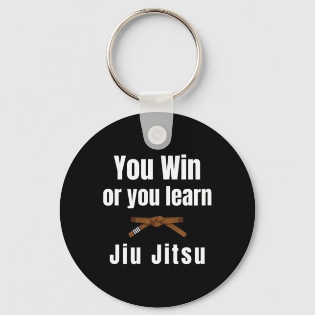 Porte-clés Vous Gagnez Ou Vous Apprenez Jiujitsu Judo Karaté  (Recto)
