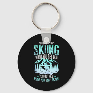 Porte-clés Vous ne cessez pas de skier quand vous vieillissez