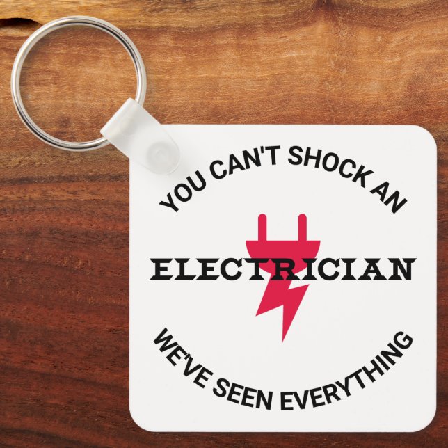 Porte-clés Vous ne pouvez pas choquer un électricien (Recto)