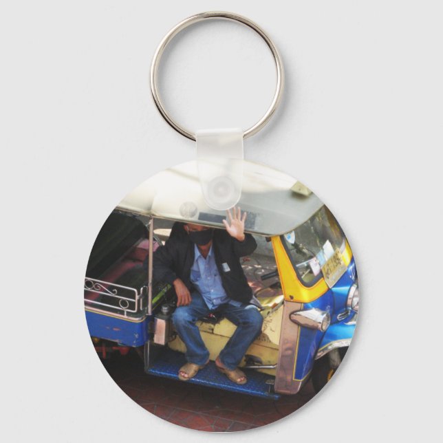 Porte-clés Vous voulez TAXI TUK-TUK ? ... Bangkok, Thaïlande (Recto)