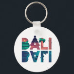 Porte-clés Voyage à Bali Indonésie<br><div class="desc">Incroyable œuvre d'art florale vintage de voyage à Bali. Excellente idée de souvenir et de cadeau pour tous ceux qui voyagent ou vivent au paradis en Indonésie.</div>