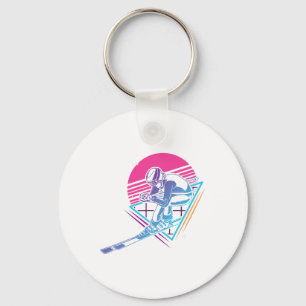 Porte-clés Voyage à ski Ski Retro Vintage 80s 90s