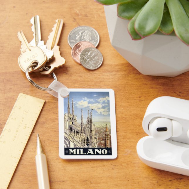 Porte-clés Voyage Ancien Milano Italie Cathédrale Gothique Du (Bureau)